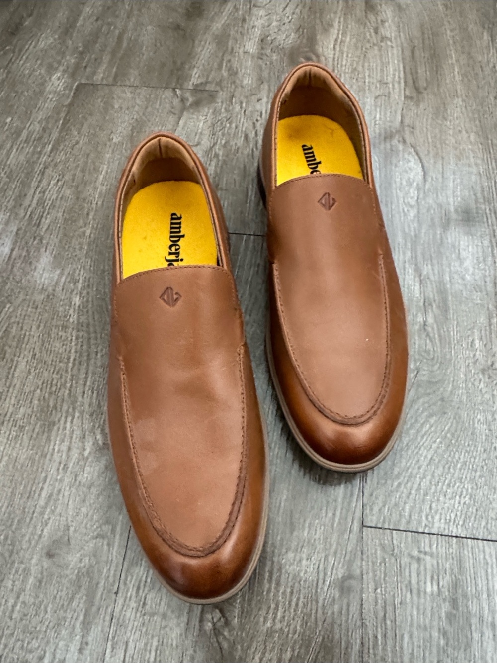 Amberjack Men’s Slip-On Leather Loafers - Cognac Brown
